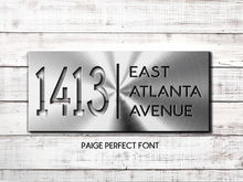 Load image into Gallery viewer, 8 x 18 Custom Metal Address Sign, House Number Sign, House Number Street Sign, Address Plaque
