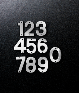 3 inch Modern Metal House Numbers / Metal Address Numbers / Metal Street Address Numbers