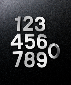 5 inch Modern Metal House Numbers / Metal Address Numbers / Metal Street Address Numbers