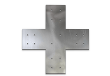 Load image into Gallery viewer, Structural Design X Bracket for 8&quot; Post, 8x8 Bolt Plate, 8 Inch X Support Bracket, Pergola Bracket, 8 inch Cross Bracket | Made in the USA!