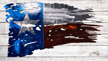 Load image into Gallery viewer, Tattered Texas Flag Custom Metal Wall Art
