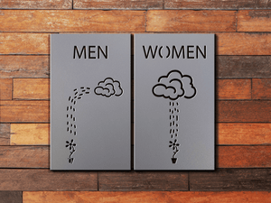 Restroom Sign Bathroom Sign Men Women Cloud