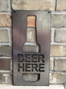 Beer Here Metal Sign | Garage Sign | Man Cave Sign | Beer Sign | Custom Beer Sign