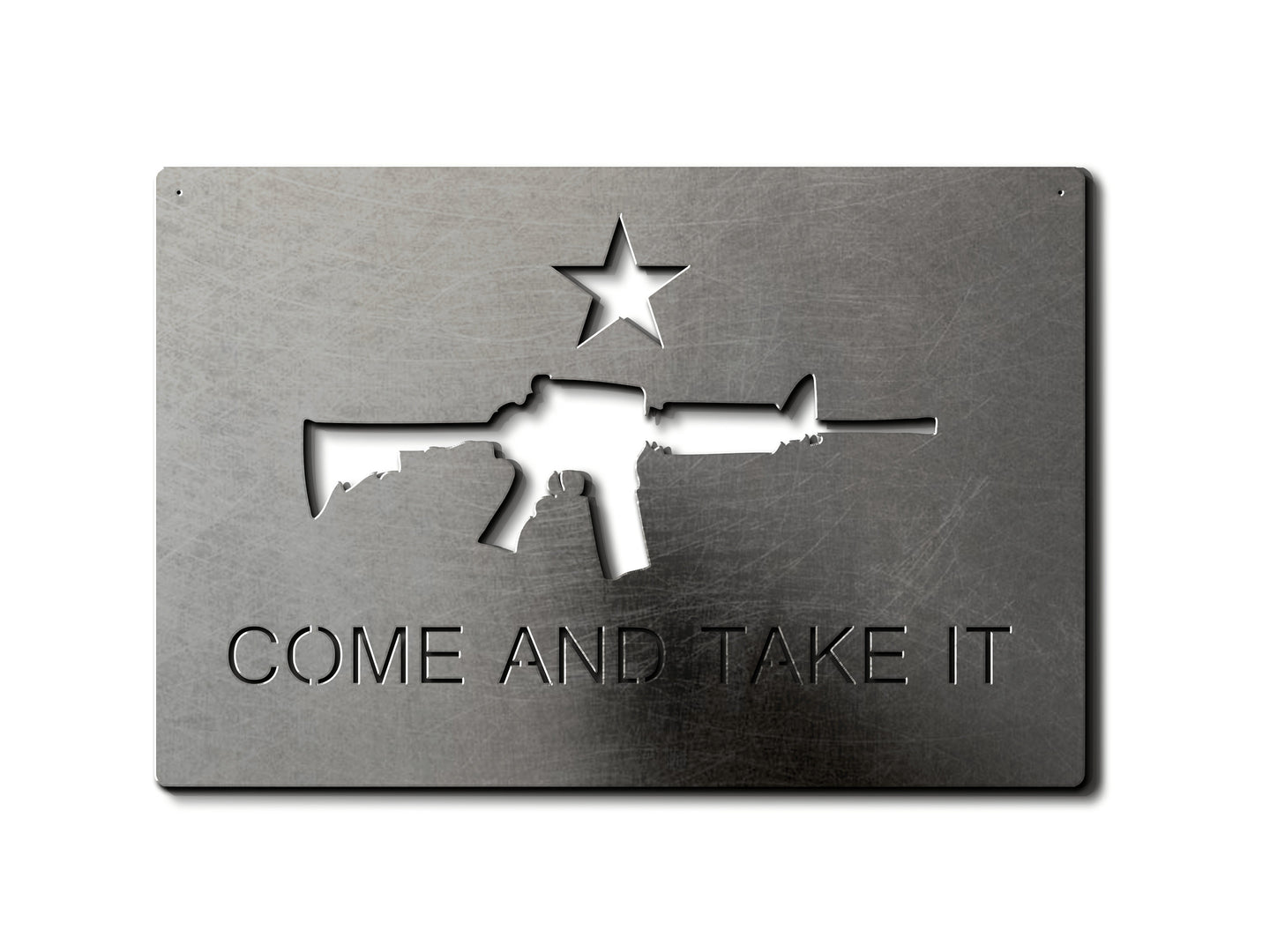 Come and Take it AR-15 Metal Flag Custom Gun Metal Wall Art 24