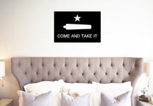 Load image into Gallery viewer, Come and Take it Metal Flag Custom Gun Metal Wall Art 24&quot;