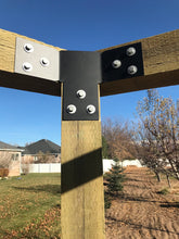 Load image into Gallery viewer, 12 Piece Hexagon Pergola Bracket Set for 6 x 6 Posts - Heavy Duty Pergola Brackets Made In the USA!