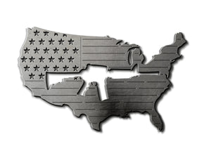 USA Shaped American Flag AR-15 Metal Wall Gun Art Patriotic 24"  USA Metal Flag