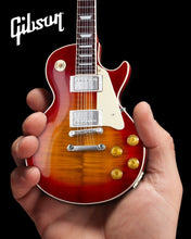 Load image into Gallery viewer, Gibson Les Paul 1959 Standard Cherry Burst Axe Heaven Miniature Guitar 1:4 Scale Framed Collectible Wall Hanging