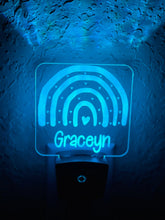 Load image into Gallery viewer, Personalized LED Rainbow Night Light | 7 Color Changing | Plug in Night Light | Name Light | Children&#39;s Night Light | Kids Room Light