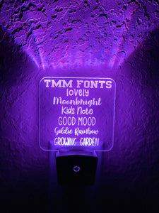 Personalized LED Monster Truck Night Light | 7 Color Changing | Plug in Night Light | Name Light | Children's Night Light | Kids Room Light
