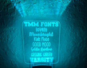 Personalized LED Cheer Megaphone Night Light | 7 Color Changing | Plug in Night Light | Name Light | Children's Night Light | Kids Light