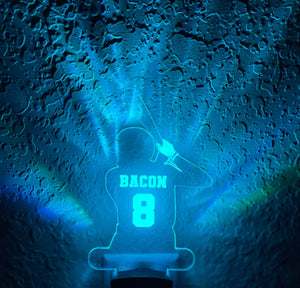 Personalized LED Baseball Batter Night Light | 7 Color Changing | Plug in Night Light | Name Light | Children's Night Light | Kids Light