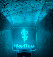 Load image into Gallery viewer, Personalized LED Ballerina Night Light | 7 Color Changing | Plug in Night Light | Name Light | Children&#39;s Night Light | Kids Room Light