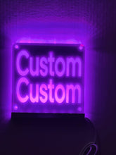 Load image into Gallery viewer, Custom Delivery Driver LED Window Sign | Car Driver Window LED Light Up Sign | 7 Color Changing | USB Powered Uber Lyft