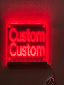 Custom Delivery Driver LED Window Sign | Car Driver Window LED Light Up Sign | 7 Color Changing | USB Powered