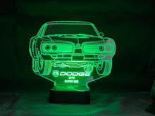 Load image into Gallery viewer, 70 Dodge Super Bee 3D LED Color Changing Desk Lamp, Night Light, Man Cave Light | Customizable | Rechargeable Corded or Cordless