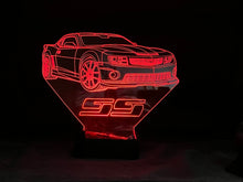 Load image into Gallery viewer, 2021 Camaro SS 3D LED Color Changing Desk Lamp, Night Light, Man Cave Light | Customizable | Rechargeable Corded or Cordless