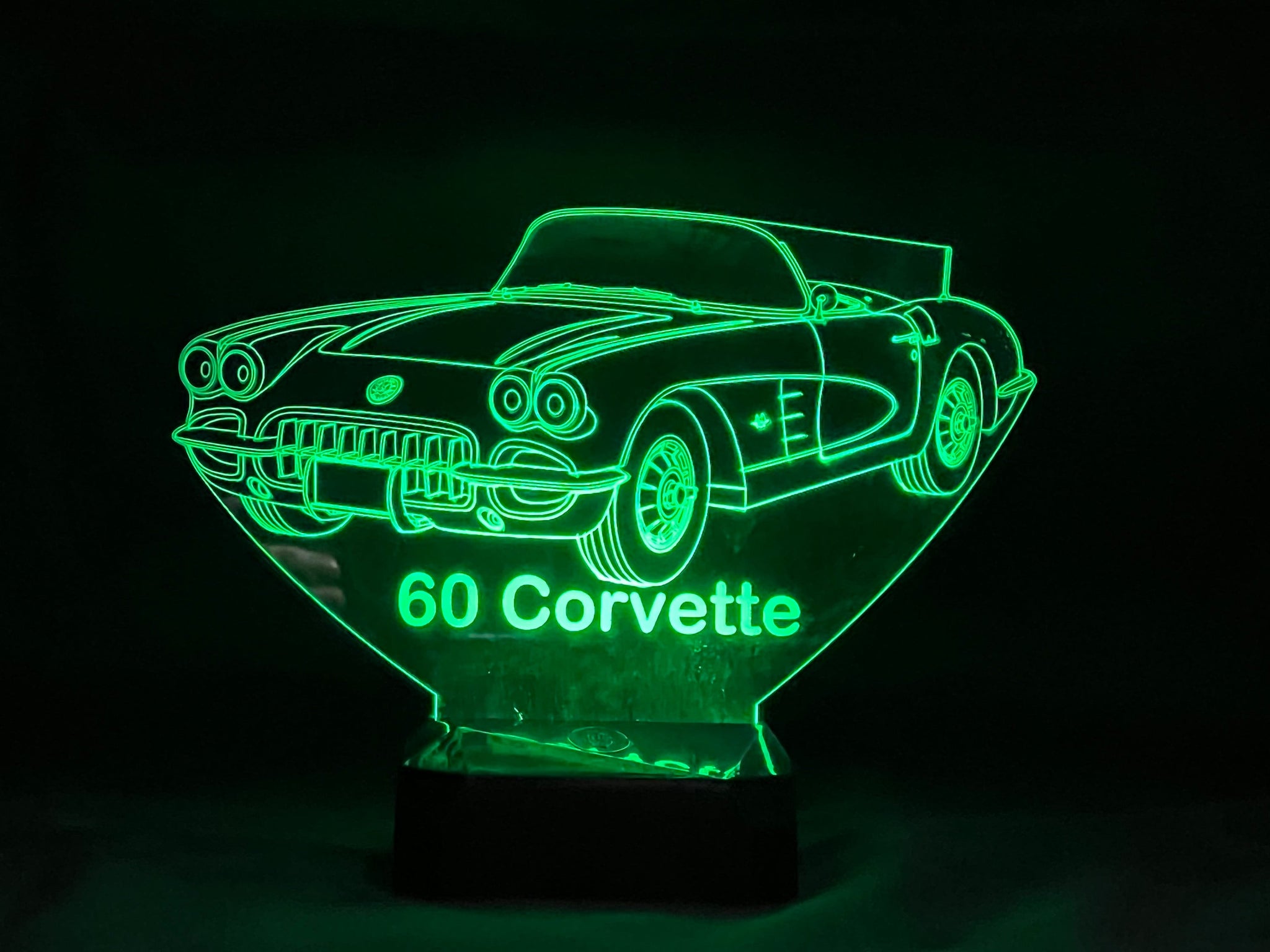 60 Corvette Convertible 3D LED Color Changing Desk Lamp, Night Light, –  Texas Metal Makers