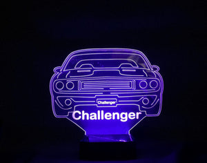72 Challenger 3D LED Color Changing Desk Lamp, Night Light, Man Cave Light | Customizable | Rechargeable Corded or Cordless