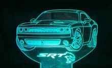 Load image into Gallery viewer, 2021 Dodge Challenger SRT 3D LED Color Changing Desk Lamp, Night Light, Man Cave Light | Customizable | Rechargeable Corded or Cordless
