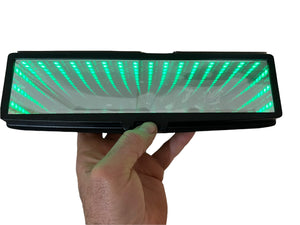 Infinity Rainbow LED Large Wide Rear View Mirror | Multiple Color Modes plus Rainbow Option