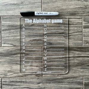 Acrylic Dry Erase Car Game Boards | Engraved Vehicle Travel Games | I Spy | Hangman | Dots & Boxes | Alphabet Game | License Plate Game