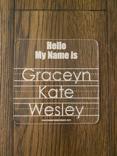 Load image into Gallery viewer, I Can Write My Name Tracing Board | Dry Erase Learning Board | Reusable Personalized Washable Board | Preschool Learning Education Supplies