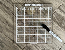 Load image into Gallery viewer, Dry Erase Multiplication Table Board Acrylic | Reusable Washable Math Board | Preschool Learning | Education Supplies | Home School