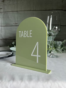 Arch Table Numbers | Acrylic Table Numbers | Custom Table Numbers | Wedding Décor | Wedding Table Numbers | Table Numbers with Stand
