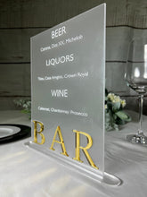 Load image into Gallery viewer, Acrylic 3D Bar Sign | Custom Bar Sign | Bar and Menu Sign | Signature Drinks Custom Sign