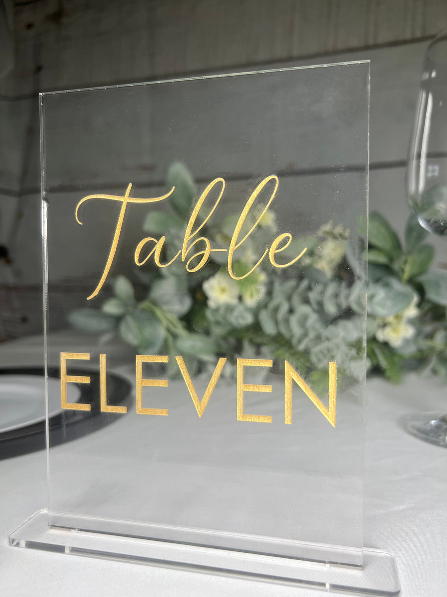 Acrylic Table Numbers | Custom Table Numbers | Wedding Décor | Wedding ...