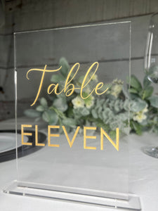 Acrylic Table Numbers | Custom Table Numbers | Wedding Décor | Wedding Table Numbers | Table Numbers with Stand