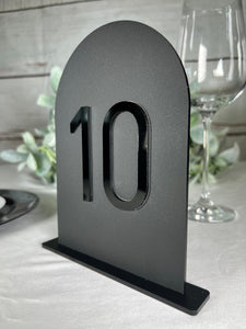 Arch 3D Matte/Gloss Acrylic Table Numbers | Custom Table Numbers | Wedding Décor | Wedding Table Numbers | Table Numbers with Stand