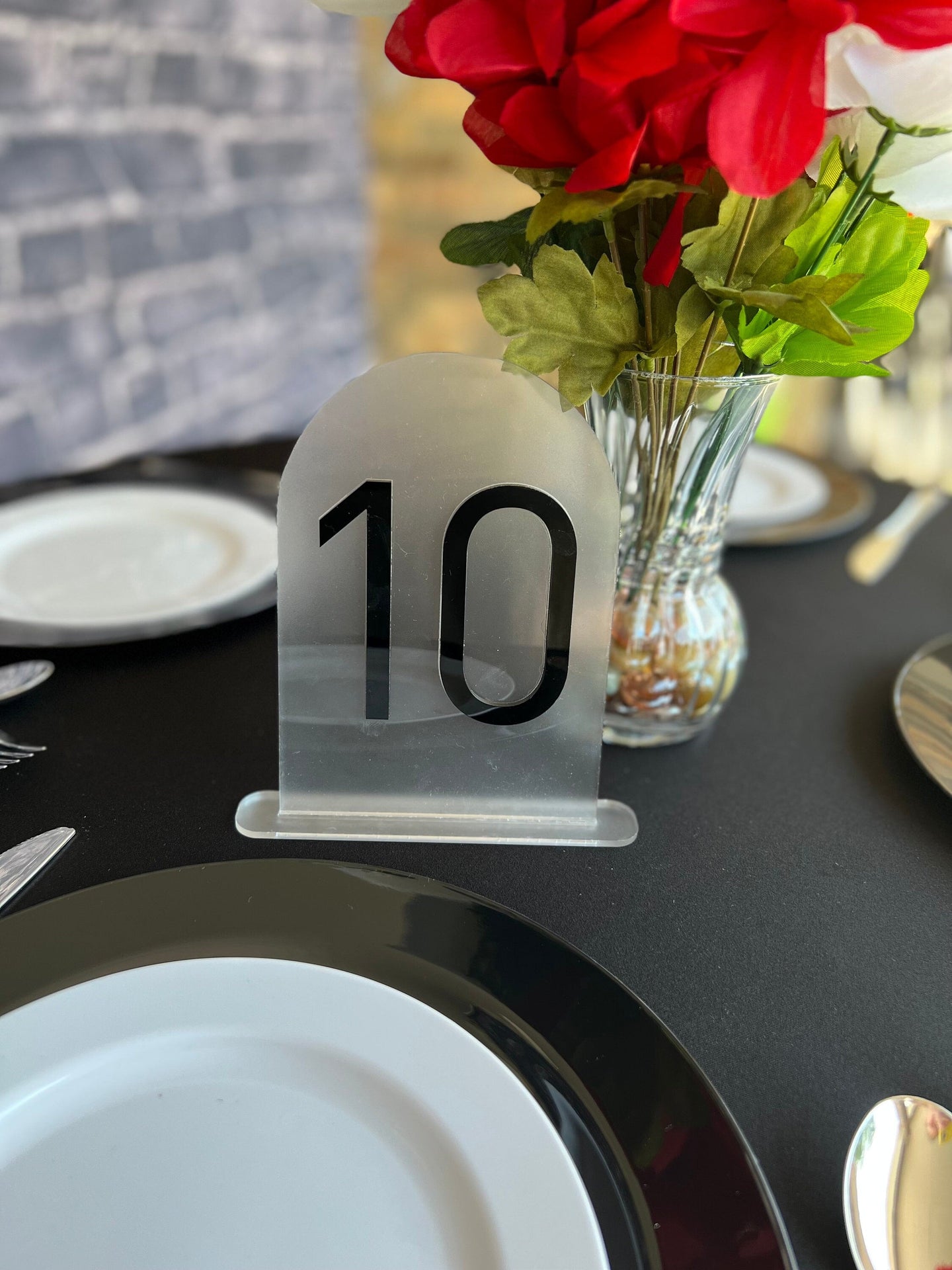 Acrylic 3D Arch Table Numbers | Custom Table Numbers | Wedding Décor | Wedding Table Numbers | Table Numbers with Stand