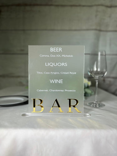 Acrylic 3D Bar Sign | Custom Bar Sign | Bar and Menu Sign | Signature Drinks Custom Sign