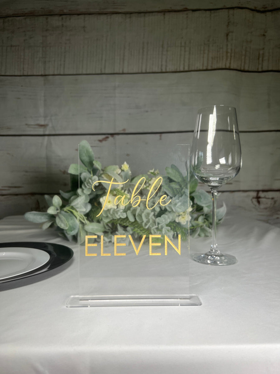 Acrylic Table Numbers | Custom Table Numbers | Wedding Décor | Wedding ...