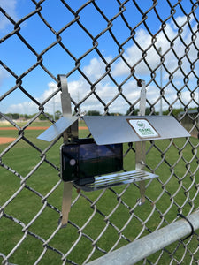 Stainless Steel Game Frame - The Ultimate Cell Phone, GoPro or Mevo Action Camera Fence Mount for Chain Link Fence (Softball, Baseball, Tennis) Made In USA