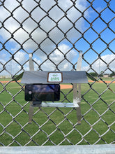 Load image into Gallery viewer, Stainless Steel Game Frame - The Ultimate Cell Phone, GoPro or Mevo Action Camera Fence Mount for Chain Link Fence (Softball, Baseball, Tennis) Made In USA