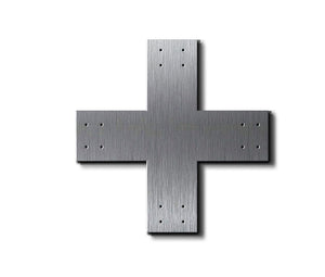 Stainless Steel Structural Design X Bracket for 6x6 Post, 6x6 Bolt Plate, 6 Inch X Support Bracket, 6 inch Cross Bracket | Made in the USA!